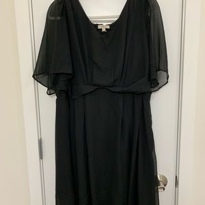 Black chiffon cocktail dress